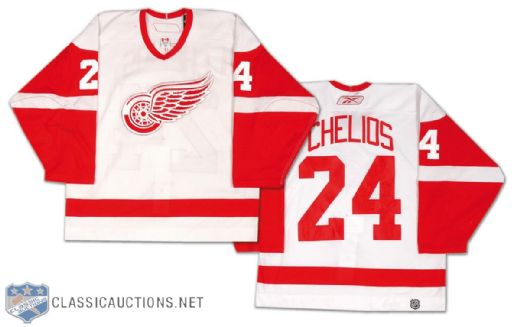 2006-07 Chris Chelios Detroit Red Wings Game Worn Jersey - Matched!