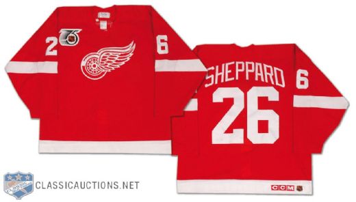1991-92 Ray Sheppard Detroit Red Wings Game Worn Jersey