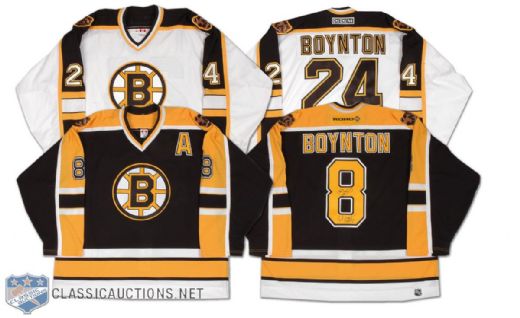 Nick Boynton Boston Bruins Neely and OReilly Night Warm-Up Jersey Collection of 2