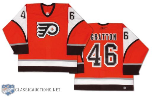 2005-06 Josh Gratton Philadelphia Flyers Game-Issued Alternate Jersey