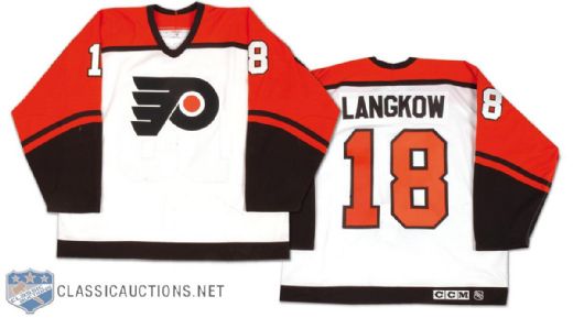 Daymond Langkow Philadelphia Flyers Game Worn Jersey