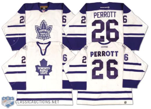2003-04 Nathan Perrott Toronto Maple Leafs Game Worn Jersey Collection of 2