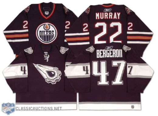 2005-06 Bergeron & Murray Edmonton Oilers Game Worn Jersey Collection of 2