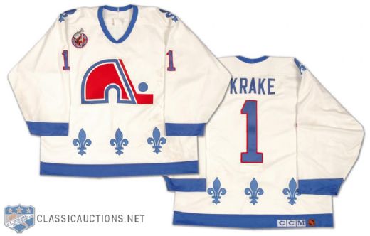 1992-93 Paul Krake Quebec Nordiques Game Worn Jersey