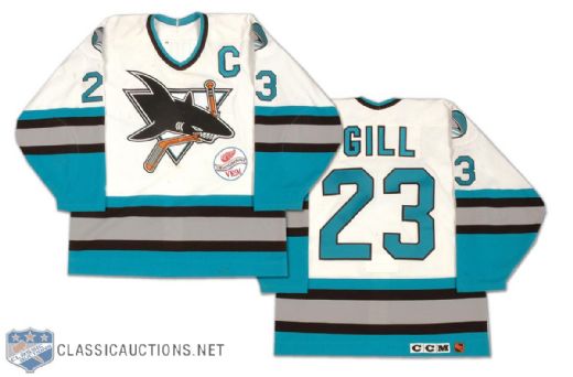 1996-97 Todd Gill San Jose Sharks Game Worn Jersey