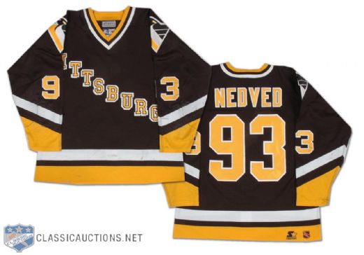 1996-97 Petr Nedved Pittsburgh Penguins Game Worn Jersey