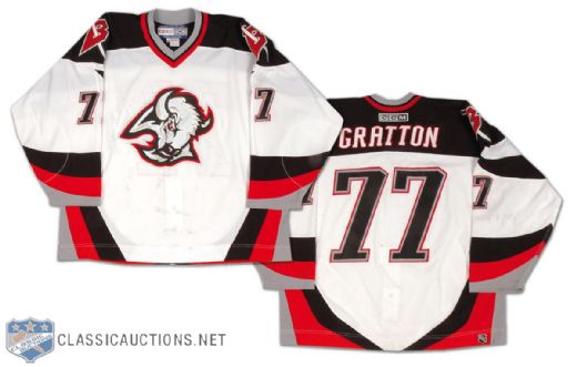 2000s Chris Gratton Buffalo Sabres Game Worn Jersey