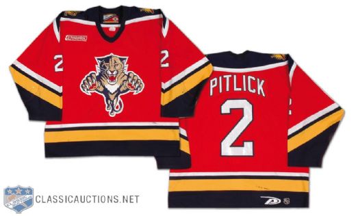 1999-2000 Lance Pitlick Florida Panthers Game Worn Jersey