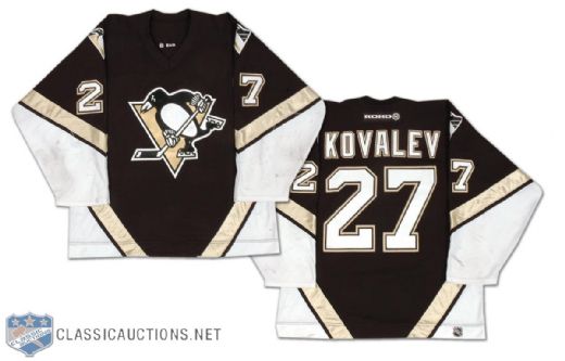 2000-01 Alexei Kovalev Pittsburgh Penguins Game Worn Jersey