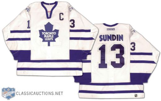 2002-03 Mats Sundin Toronto Maple Leafs Game Worn Jersey