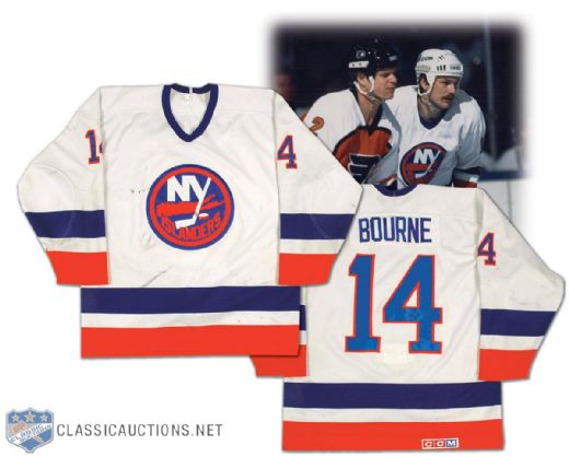 Bob Bournes 1985 Game Used New York Islanders Jersey