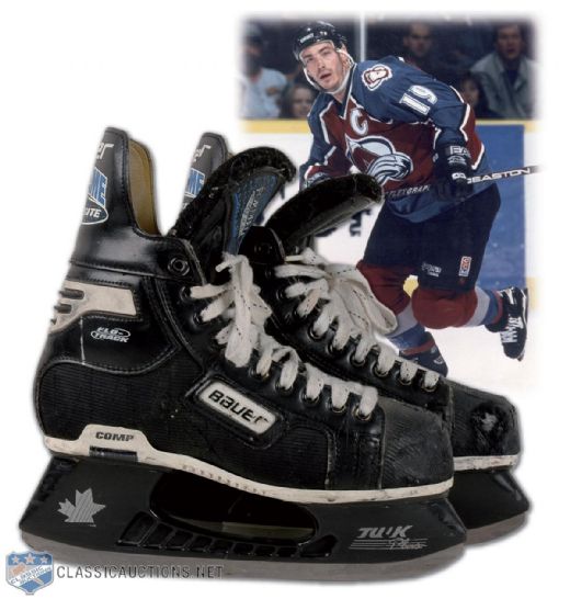 1995-96 Joe Sakic Autographed Game Worn Stanley Cup Skates