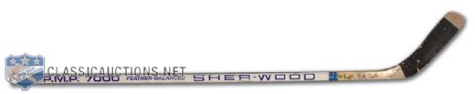 Bobby Smith Sher-Wood Signed Game Used Stick