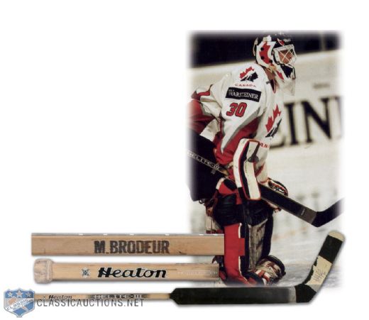 Martin Brodeur Autographed Game Used Heaton Stick