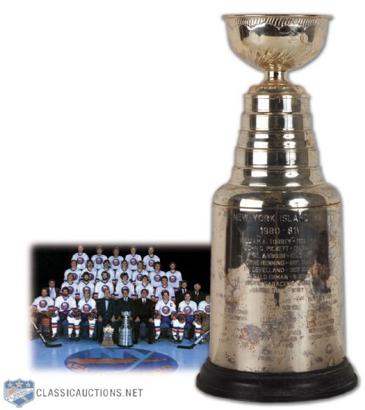 Mike McEwans 1980-81 New York Islanders Stanley Cup Championship Trophy (13")