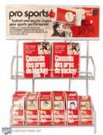 Pro Hockey Tips Super 8mm Film Cartridge and Viewer Collection of 40, Including Pro Sports Point of Purchase Display Rack