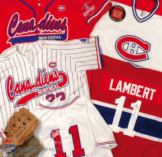 Yvon Lamberts Montreal Canadiens Alumni Softball Collection of 11