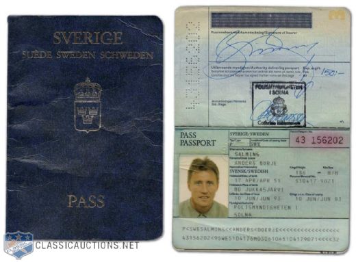 Borje Salmings Swedish Passport