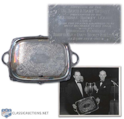 Ted Kennedys 1954-55 Hart Trophy Platter