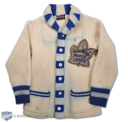 Ted Kennedys 1940s Toronto Maple Leafs Wool Cardigan