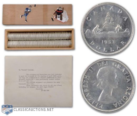 Ted Kennedys 200th Goal 1953 Canada Silver Dollar Collection of 200