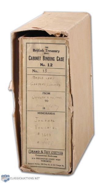 Maple Leaf Gardens Document Collection Binder#13 - October 24, 1946 to August 31, 1947