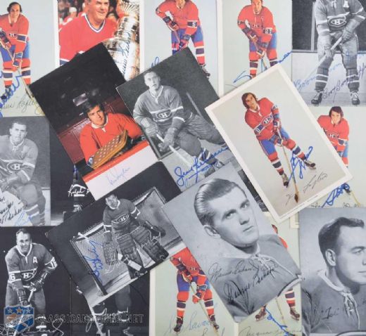 1950s-1970s Montreal Canadiens Postcard Collection of 200+, Featuring Signed Richard, Geoffrion, Harvey, Bouchard and Many Others