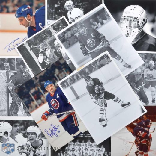 New York Islanders Photo Collection of 399 with Signed Potvin, Bossy, Trottier, Smith & LaFontaine