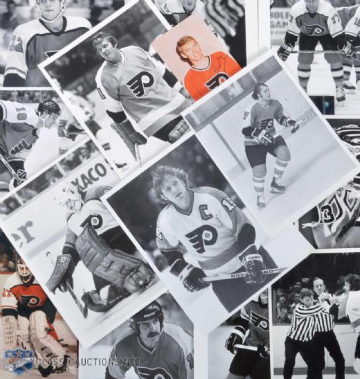 Philadelphia Flyers Photo Collection of 338 with Signed Bernie Parent, Bobby Clarke and Others