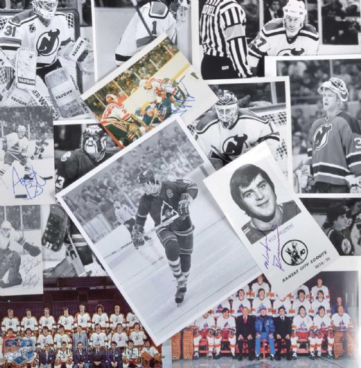 Kansas City Scouts/Colorado Rockies/New Jersey Devils Photo & Postcard Collection of 207 with Signed Lanny McDonald, Gary Bergman, Michel Plasse, and More!