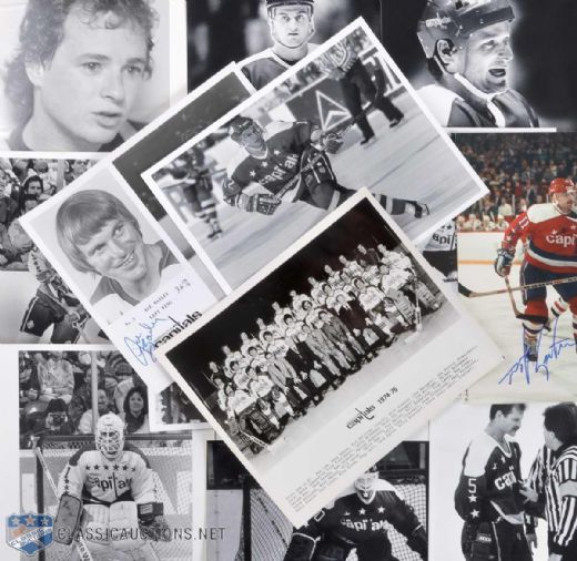 Washington Capitals Photo Collection of 109 Including Signed Rod Langway, Mike Gartner and Garnet "Ace" Bailey