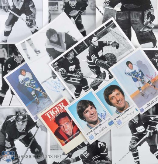 Vancouver Canucks Photo Collection of 181 Featuring Kurtenbach, Tallon and Schmautz Signatures Plus Many Others
