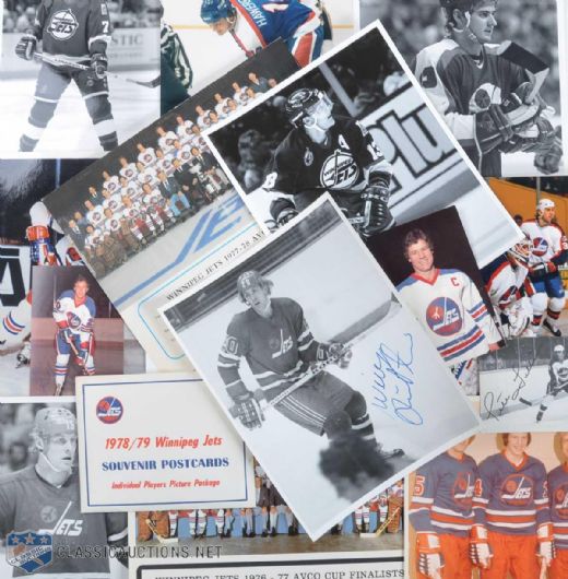 Winnipeg Jets Photo Collection of 219 with Signed Hull, Hedberg, Ulf Nilsson, Sjoberg, Lindstrom and Others