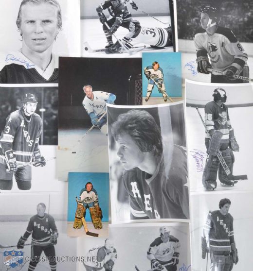 WHA Photo & Postcard Collection of 607 with Signed Gordie Howe, Bernie Parent, & Gerry Cheevers