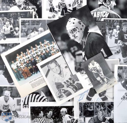 Hartford & New England Whalers Photo Collection of 184 with Signed Gordie & Mark Howe, Hull, Keon, Francis, Liut and Others
