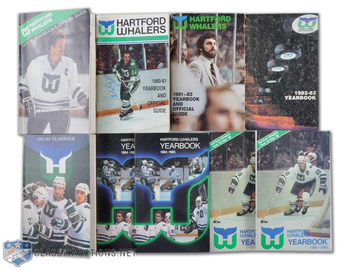 Gordie Howe Autographed Hartford Whalers 1980-81 Yearbook - NHL