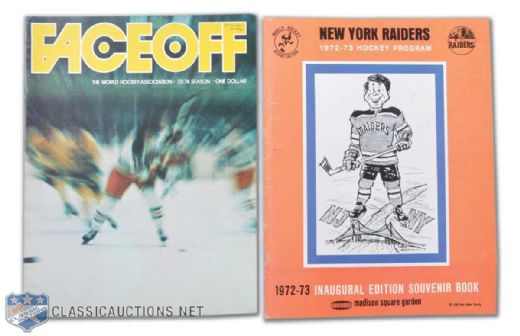 WHA Hockey Game Program Collection of 57
