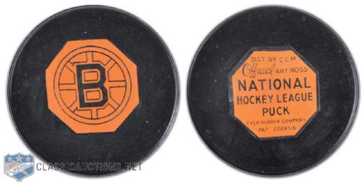 1962-64 Boston Bruins Art Ross Tyer / CCM Game Puck
