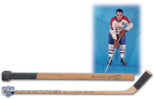 Early-1960s Henri Richard Montreal Canadiens CCM Game-Used Hockey Stick