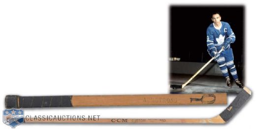 1960s George Armstrong Toronto Maple Leafs Game-Used Stick