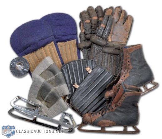 1920s/1930s Pre-War Hockey Player Equipment Collection