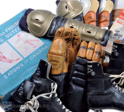 Huge Endorsed Hockey Equipment Collection Featuring Bobby Orr, Bobby Hull & Gordie Howe