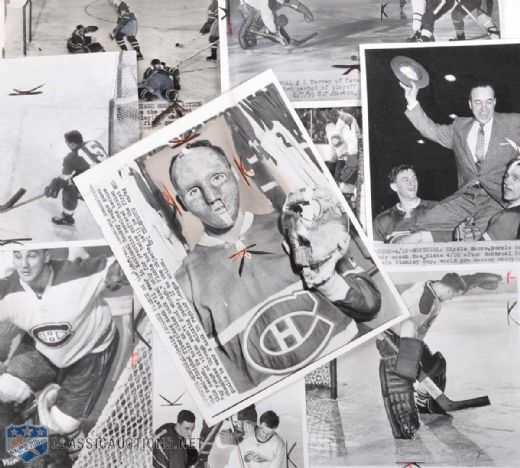 Jacques Plante Photo Collection of 10 Including First Mask