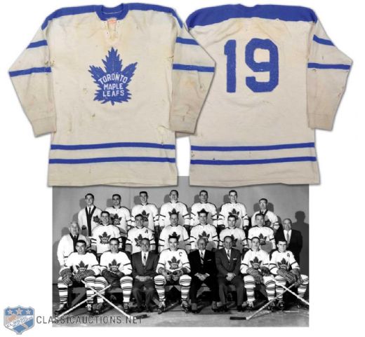Late-1950s Barry Cullen Toronto Maple Leafs Game-Worn Jersey - Photo-Matched!