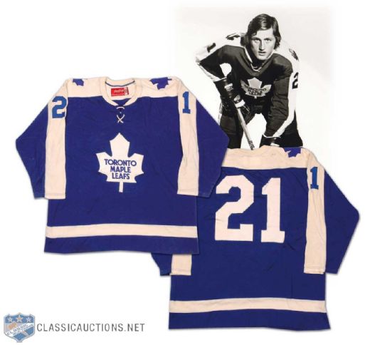 Circa 1974 Borje Salming Toronto Maple Leafs Rookie Era Game-Worn Jersey