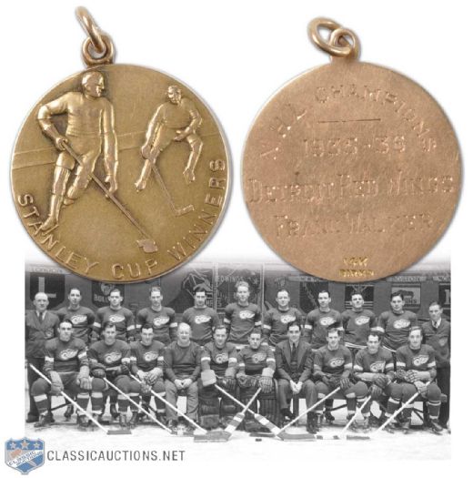 1935-36 Detroit Red Wings 14K Stanley Cup Championship Medal