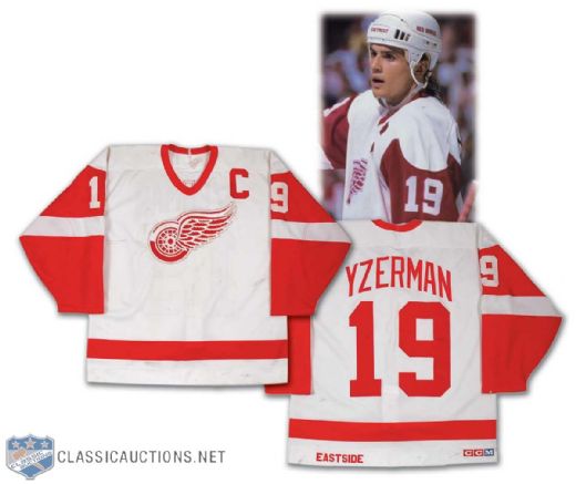 Steve Yzerman 1986-87 Detroit Red Wings Game-Worn Captains Jersey