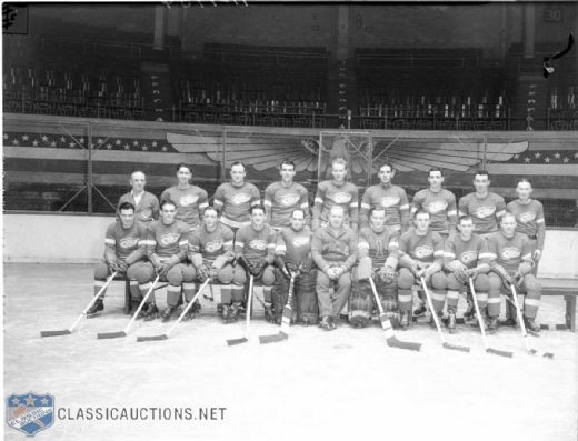 1935, 1938, 1952 (2) & 1965 Detroit Red Wings Team Photo Negatives