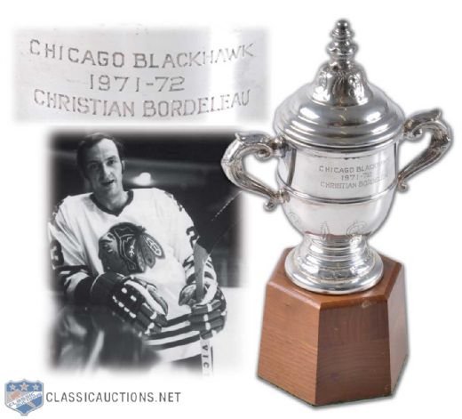 Christian Bordeleaus 1971-72 Chicago Black Hawks Clarence Campbell Bowl Trophy