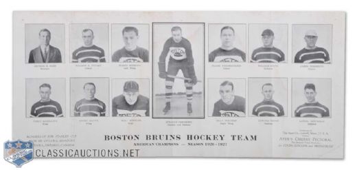 1926-27 Boston Bruins Promotional Team Picture